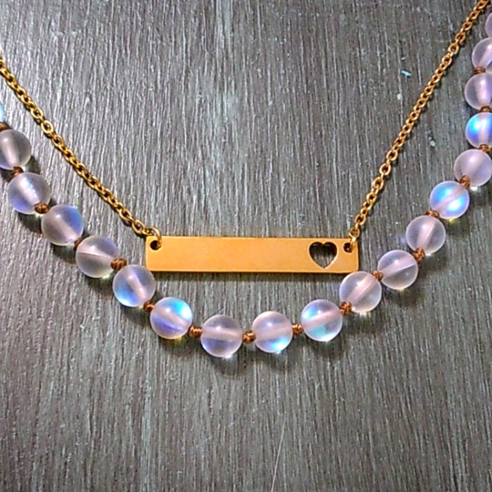 Gold tone necklace set